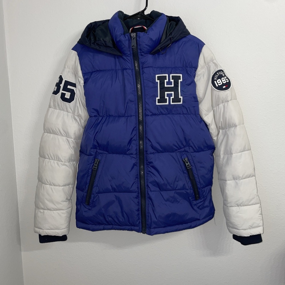 Tommy Hilfiger Men's Puffer‎ Jacket XL, Blue/White/Black